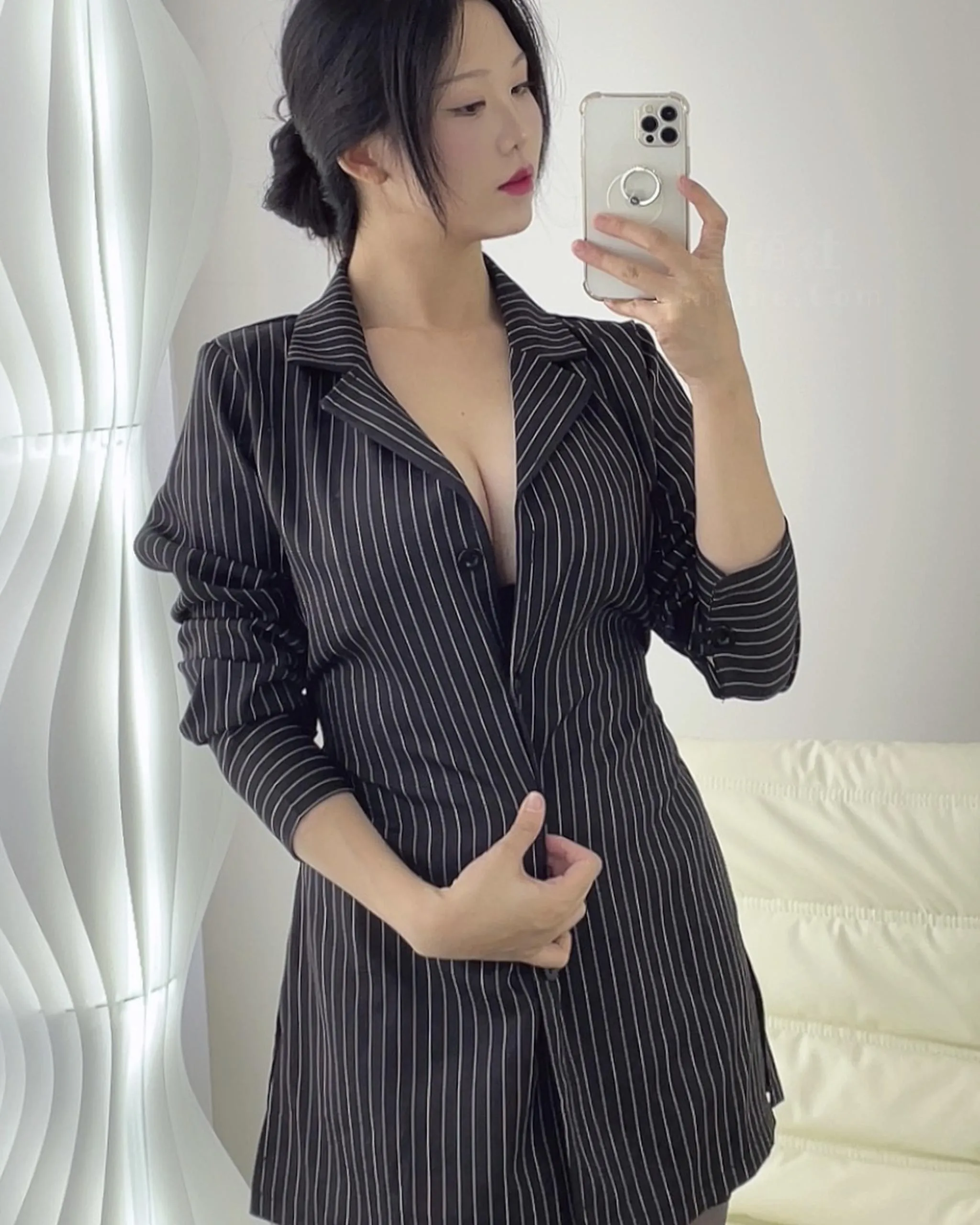 抖娘-利世 – NO.86 条纹衬衣 [41P]插图7